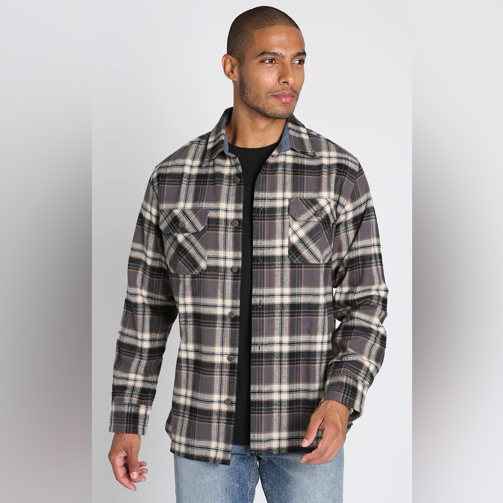 Jachs Gray Plaid Flannel